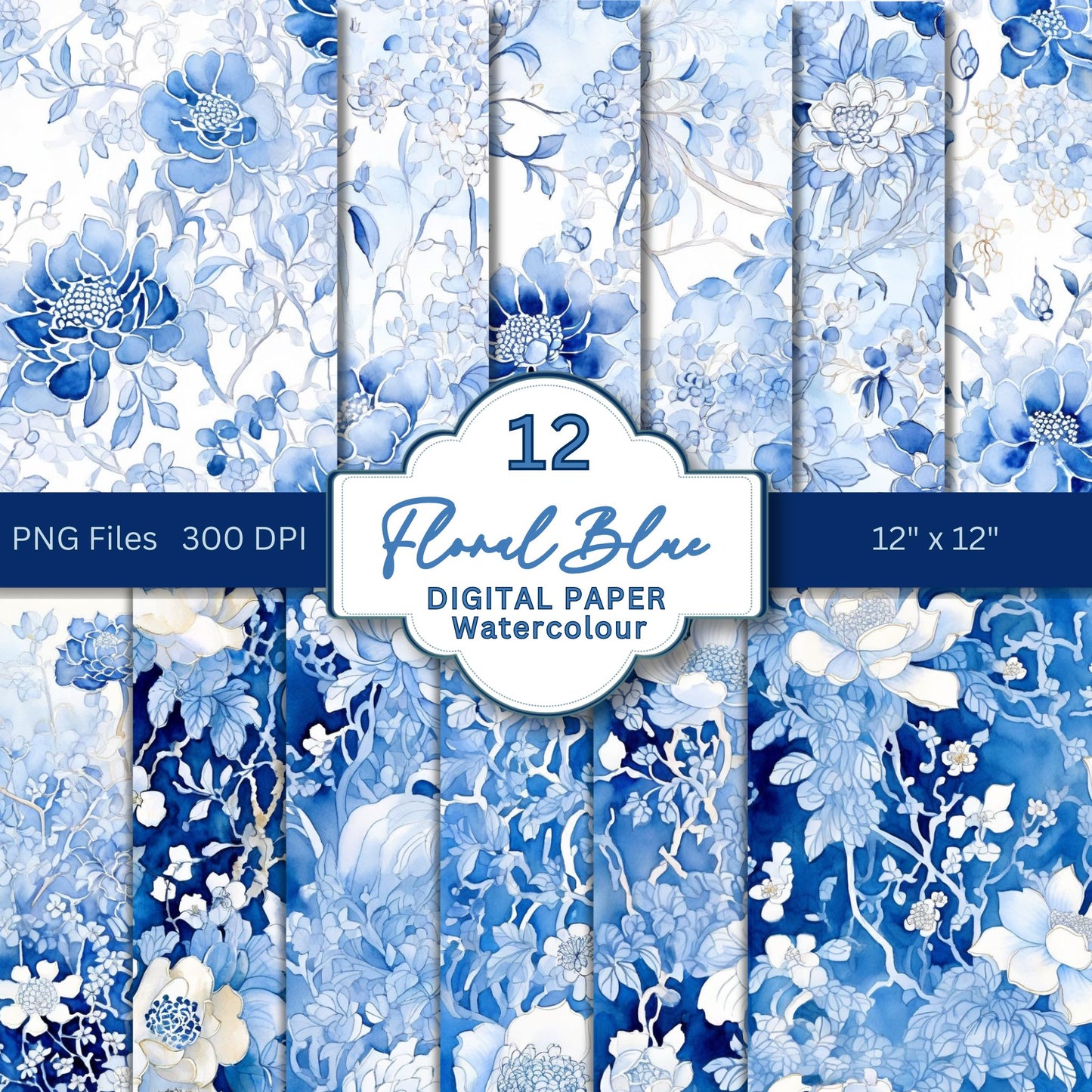 Floral Blue | Watercolour