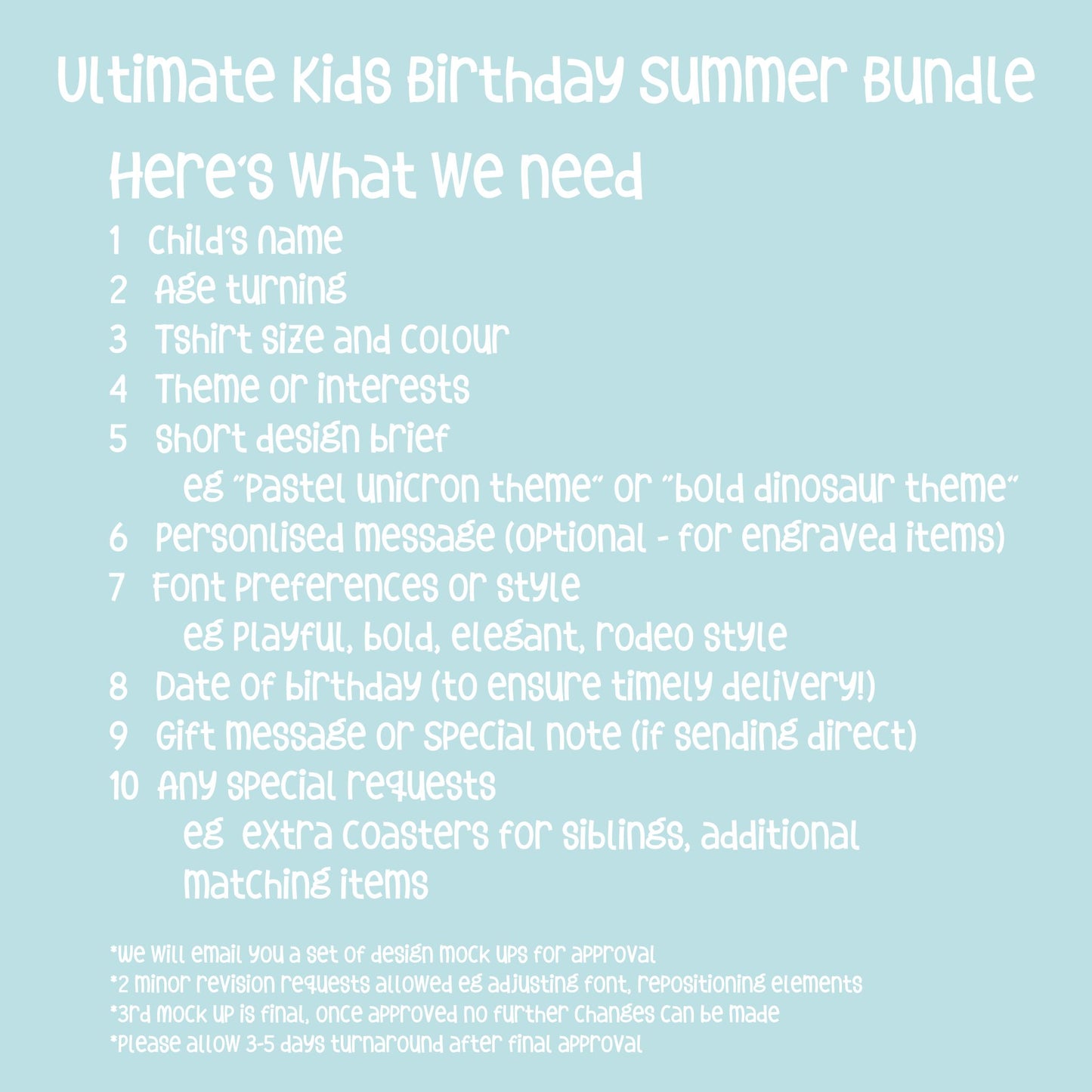 The ULTIMATE Personalised Kids Birthday Celebration Bundle | Winter Season