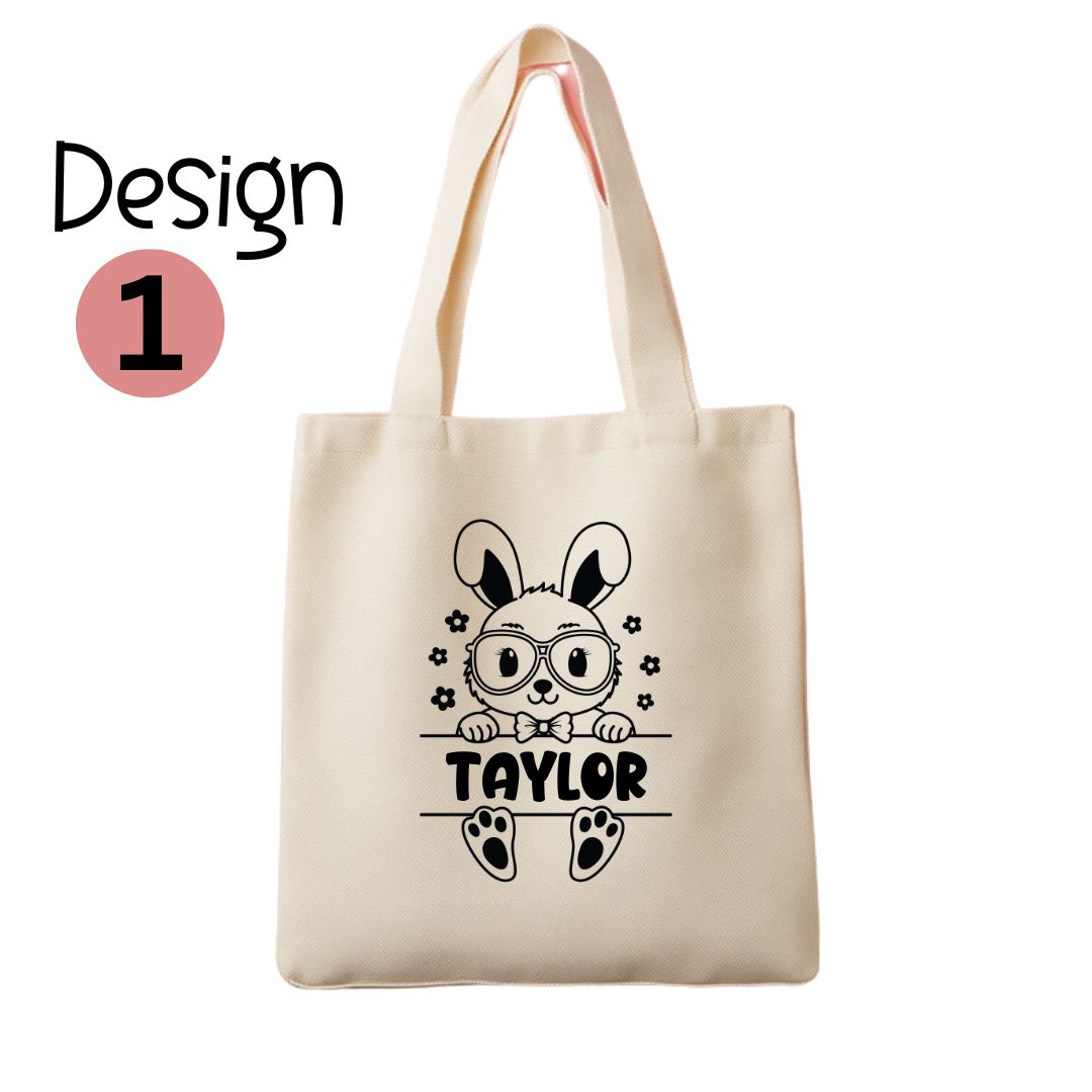 Kids Personalised Printed Easter Tote Bag