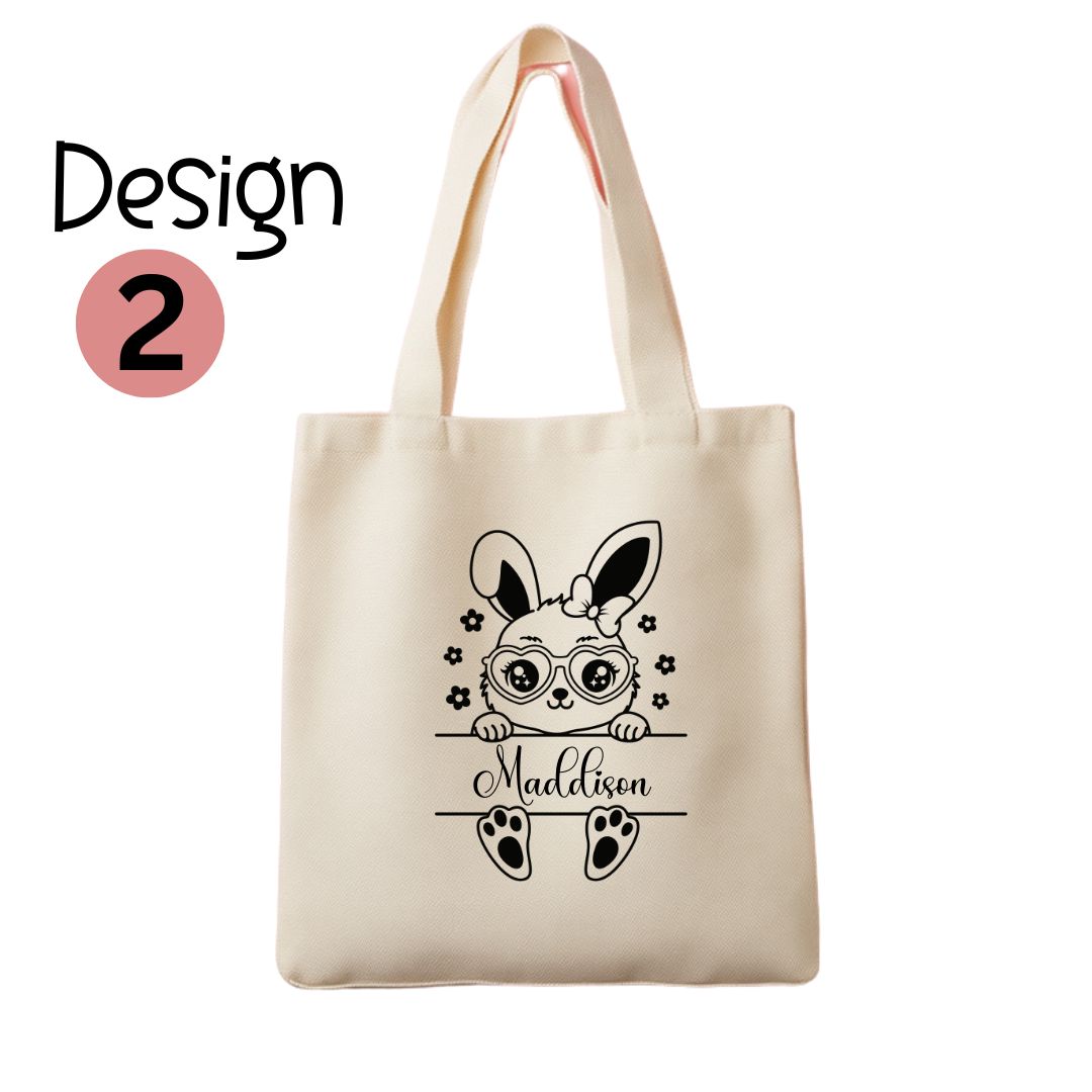 Kids Personalised Printed Easter Tote Bag