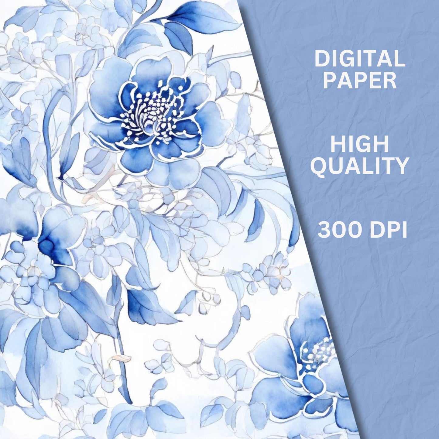 Floral Blue | Watercolour