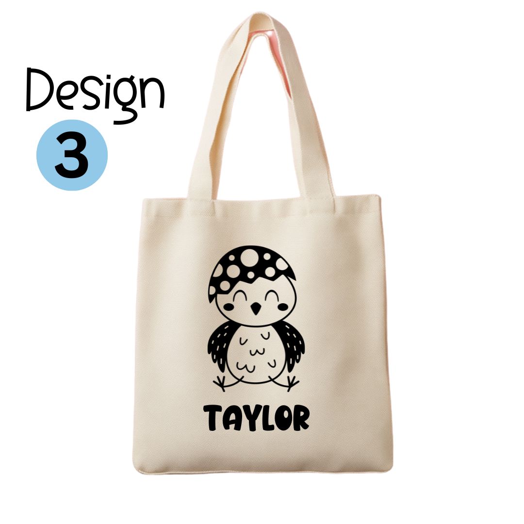 Kids Personalised Printed Easter Tote Bag