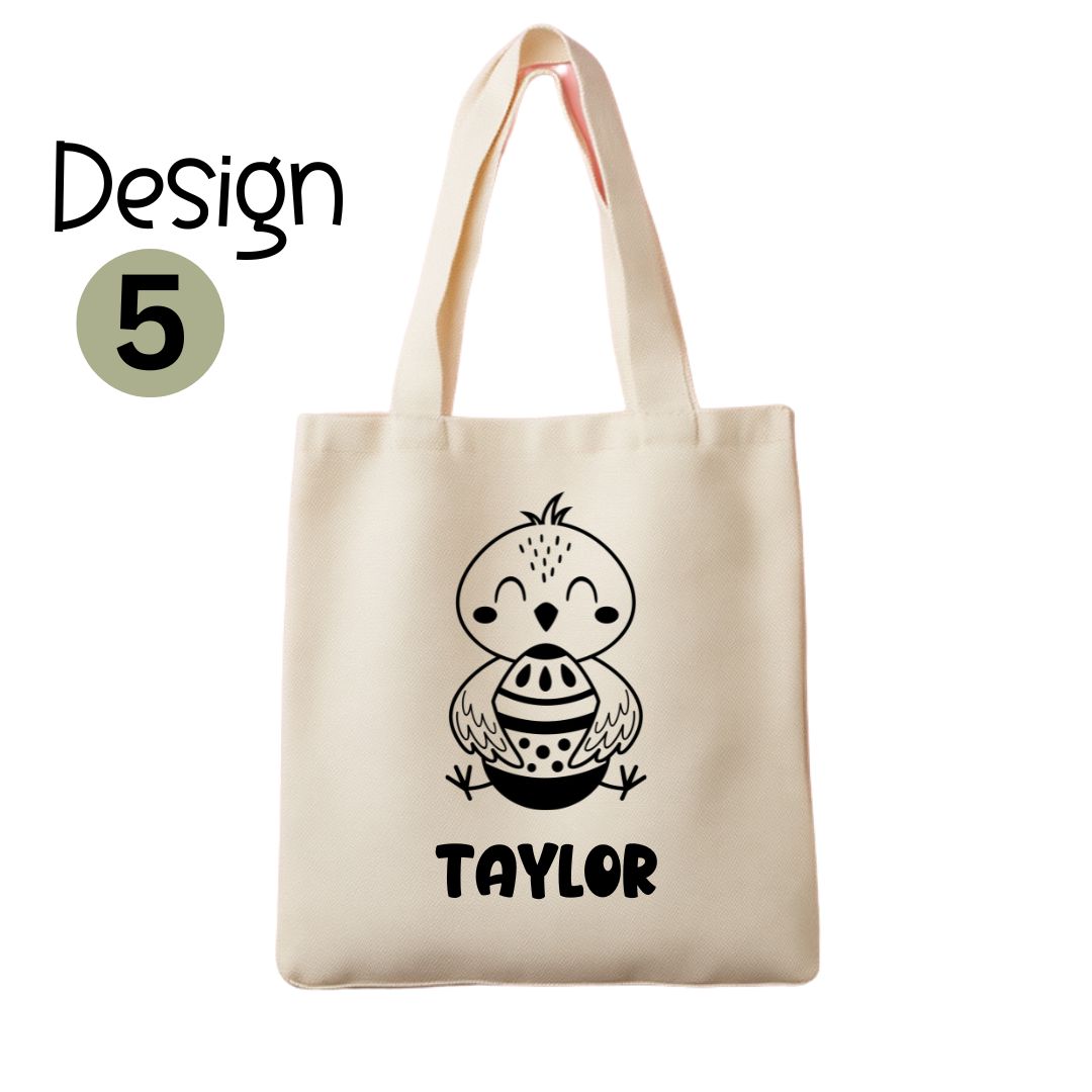 Kids Personalised Printed Easter Tote Bag