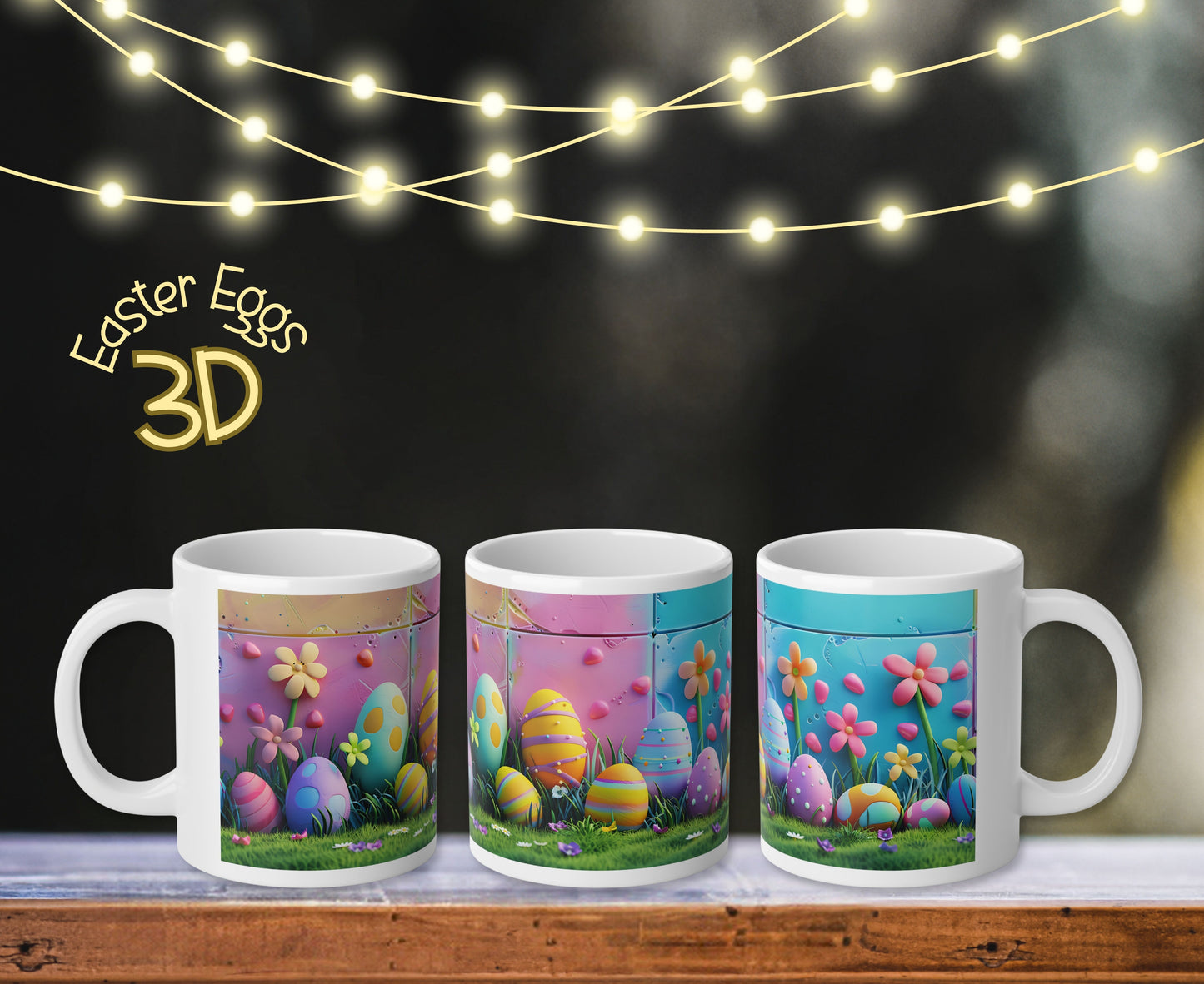 3D Easter Egg Kids Fluffy Cups 6oz (175ml)