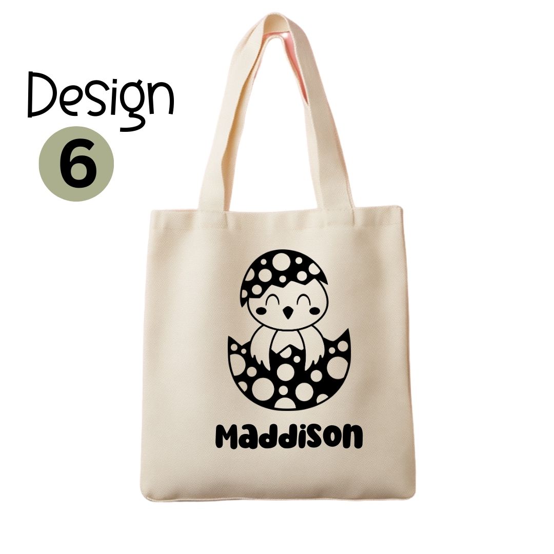 Kids Personalised Printed Easter Tote Bag