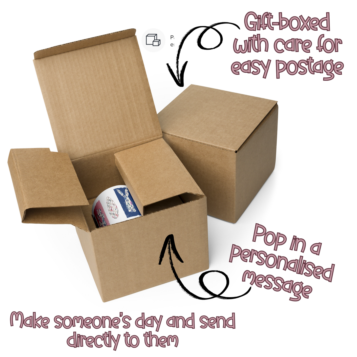 Coquette Easter Bunny Ceramic Coffee Tea Mug | Checkerboard Collage Style