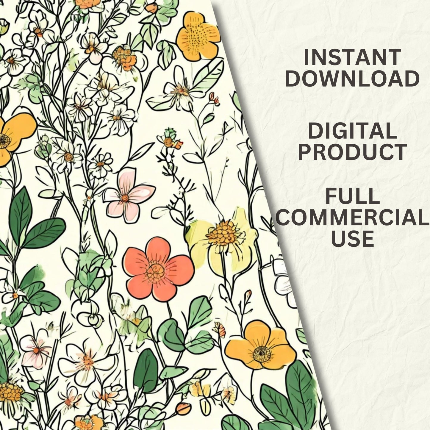 Cottage Spring Flowers | Cartoon Floral