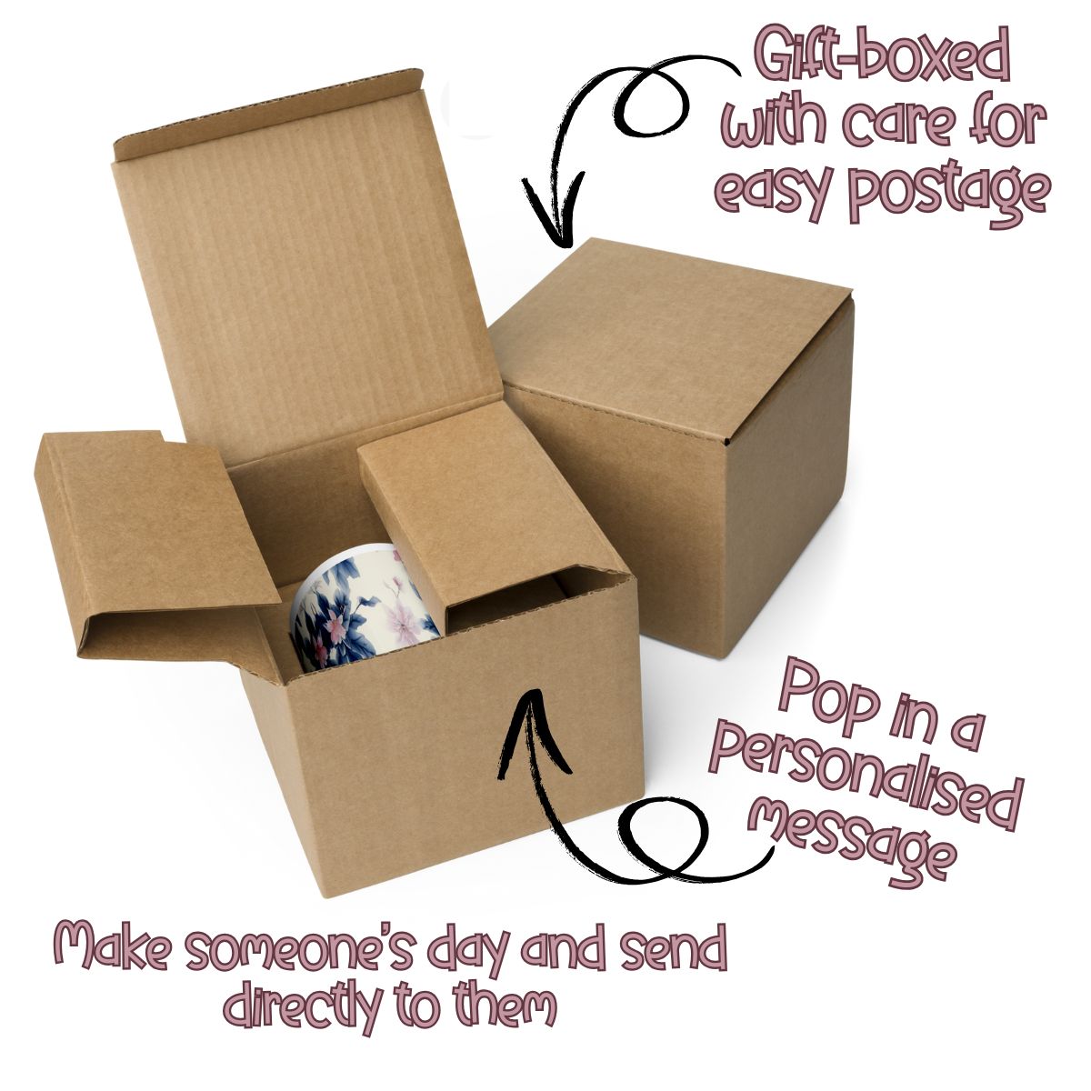 Ceramic Coffee Tea Mug | Country Cottage Floral Design