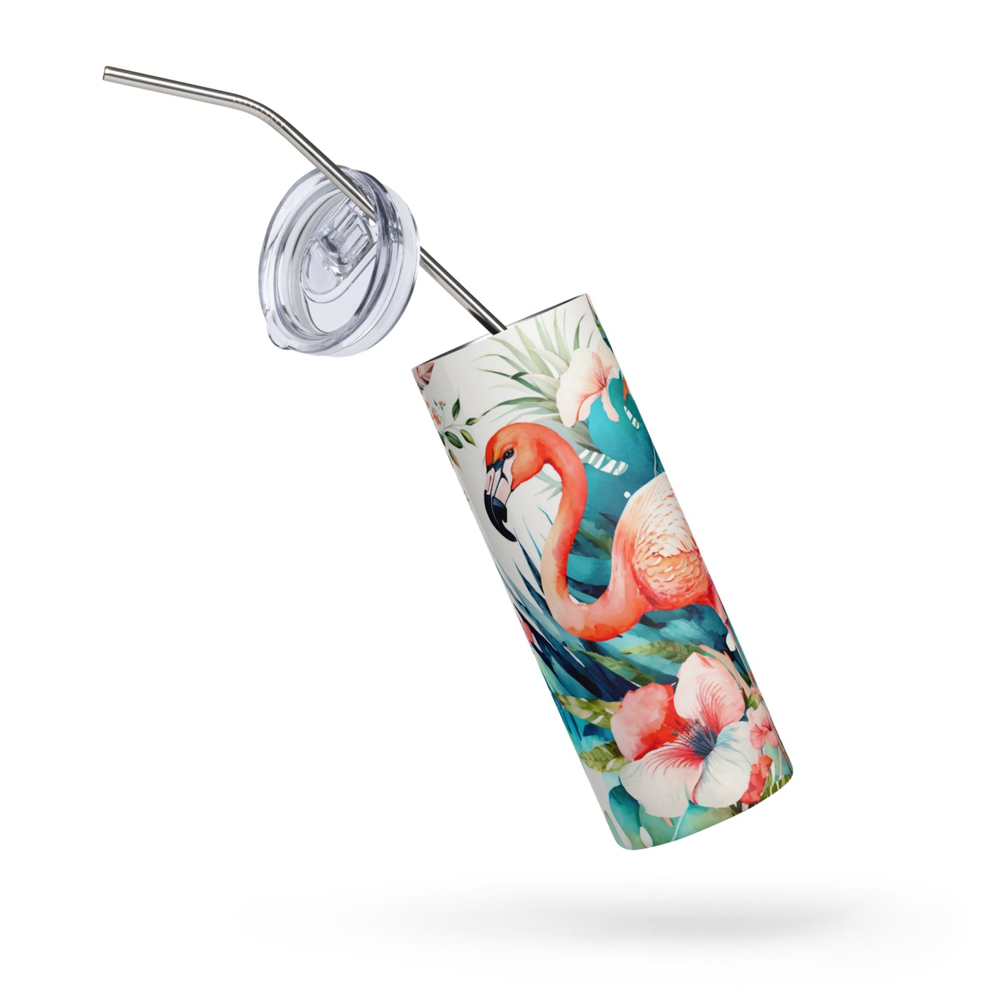 Tropical Flamingo | Skinny Tumbler 600ml
