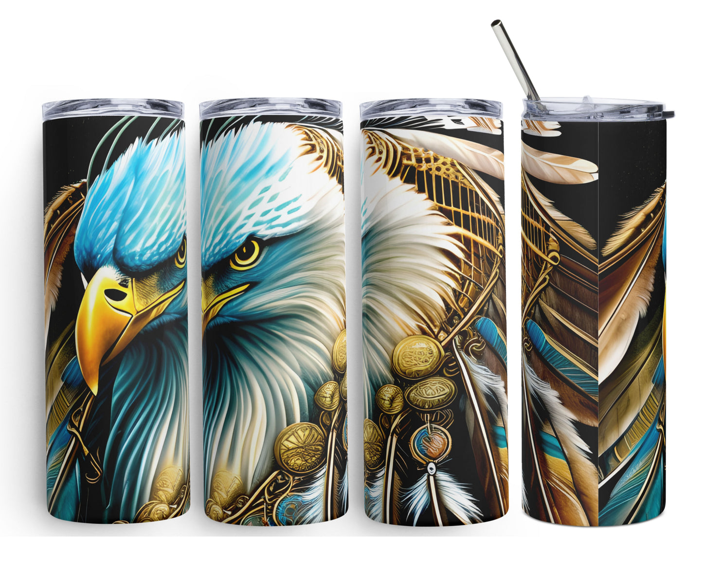 Native American Eagle | Skinny Tumbler 600ml
