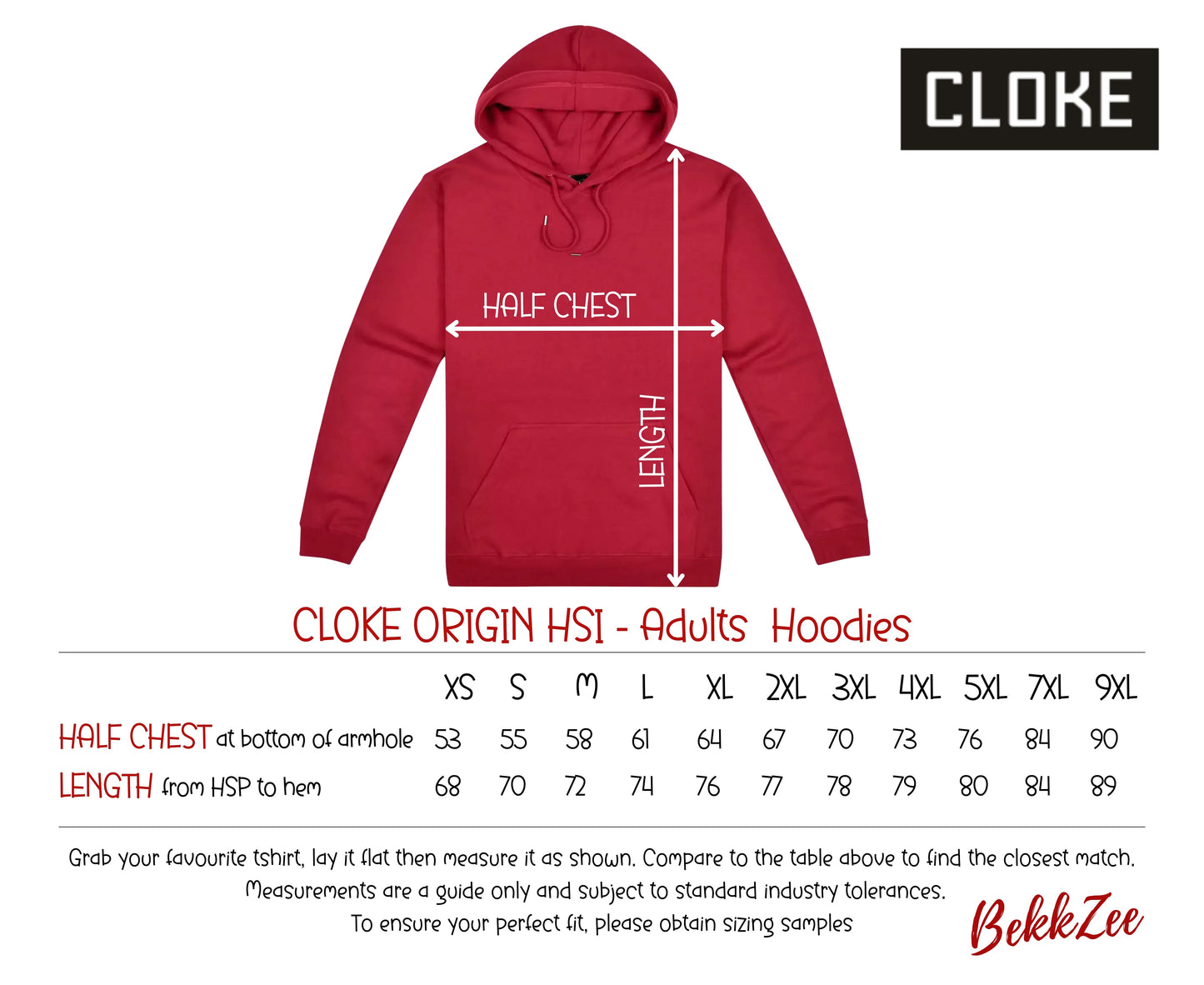 Cloke Origin HSI | Adult Hoodie | Red