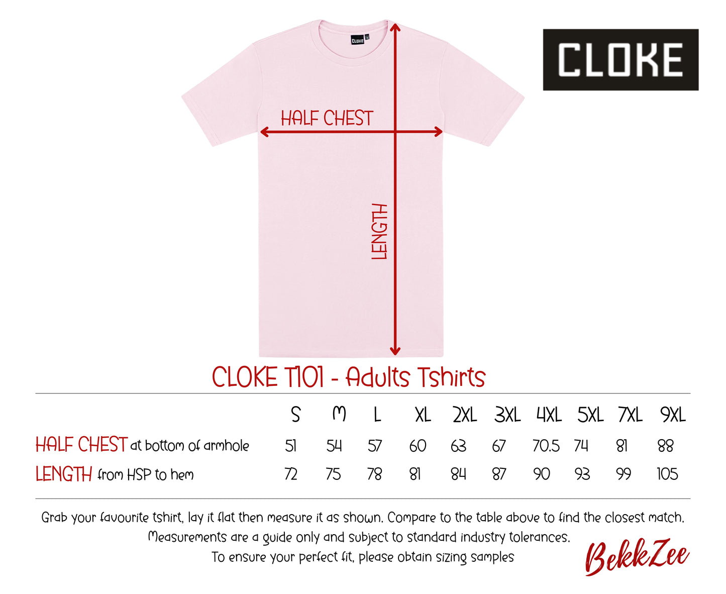 Cloke T101 | Adults T-shirts | Pale Pink