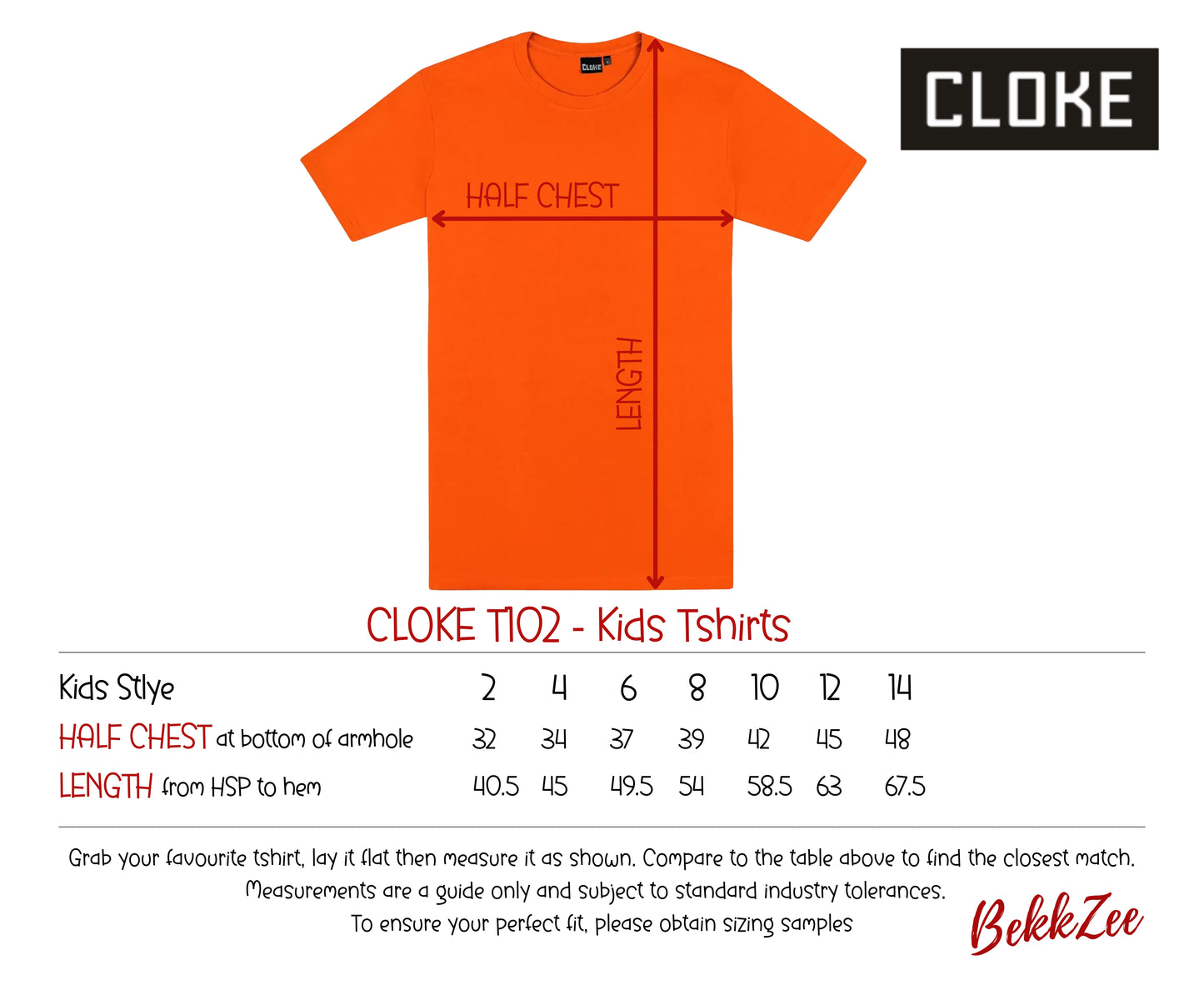 Cloke T102 | Kids T-shirts | Orange