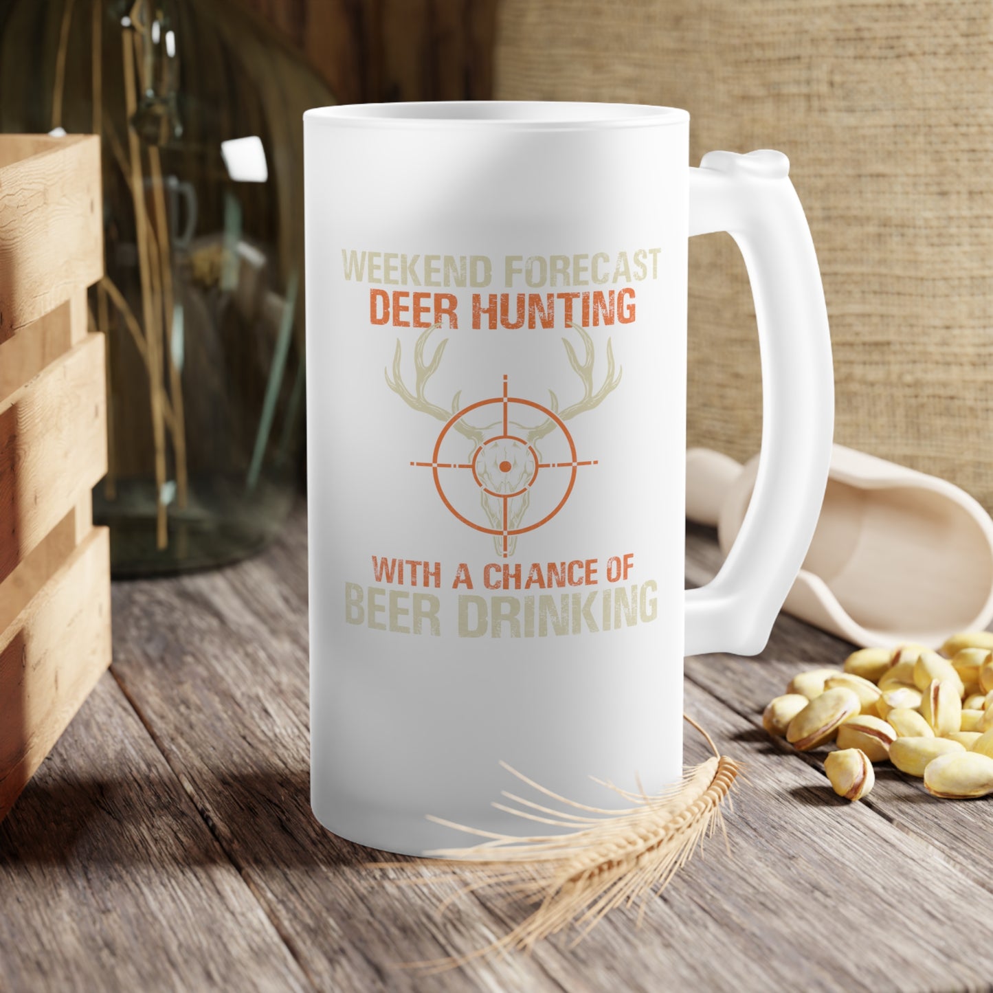 Weekend Forecast | Frosted Glass Beer Mug 500ml