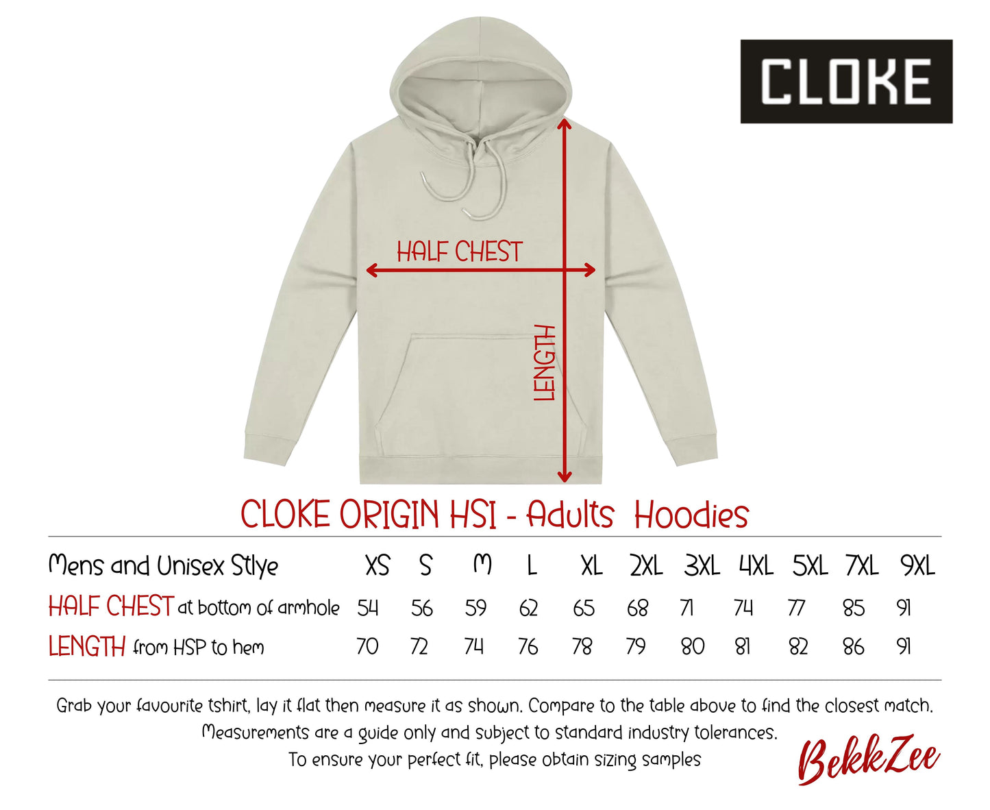 BekkZee.com Printed Hoodie | Adult Sizes