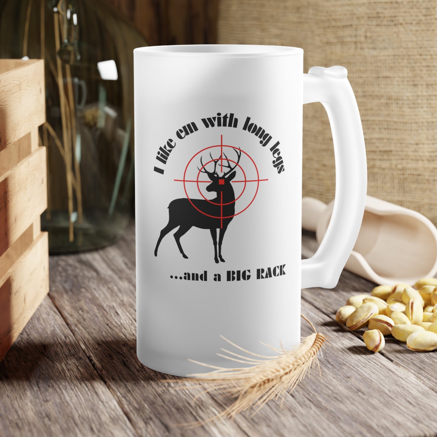 I like em with... | Frosted Glass Beer Mug 500ml