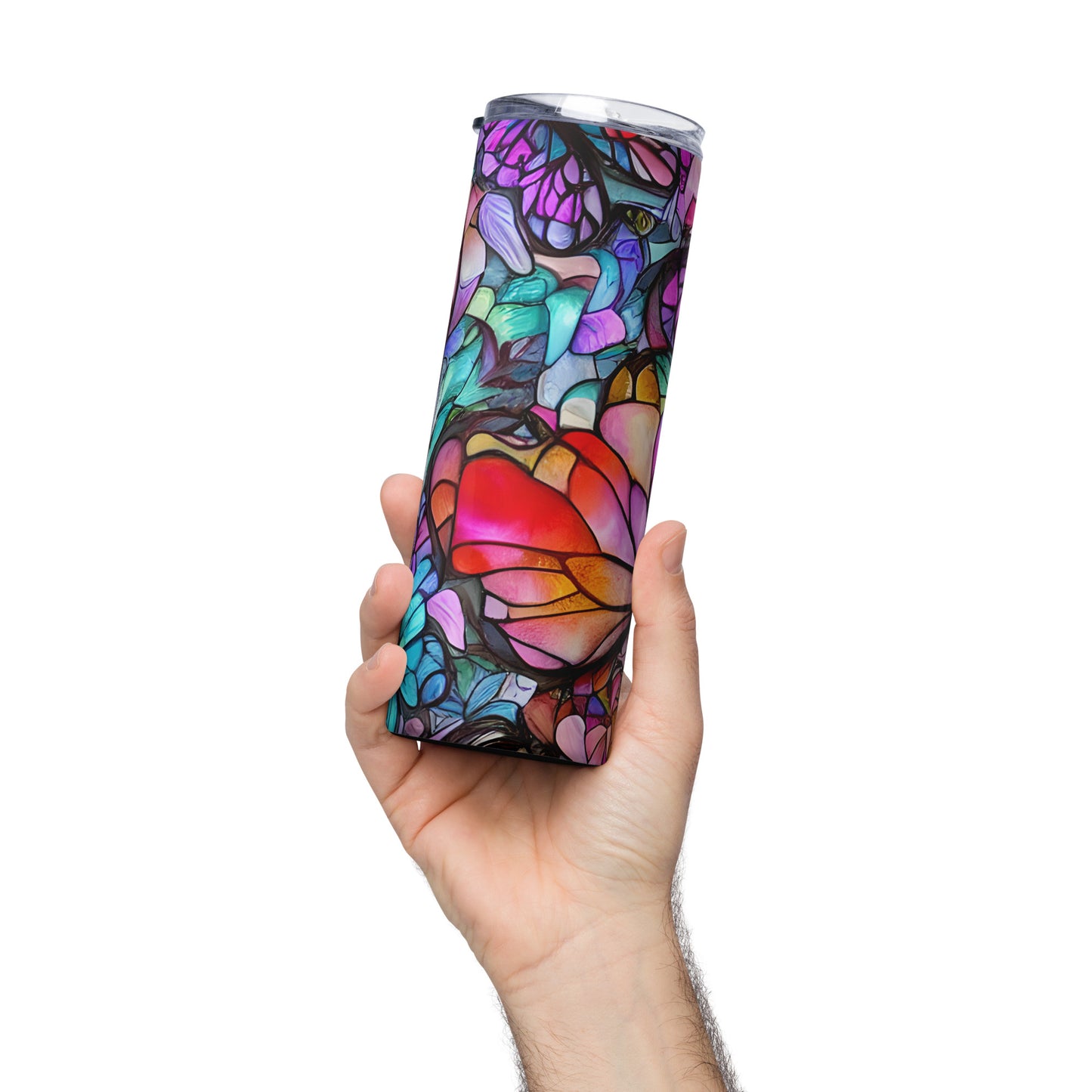 Butterfly Stained Glass | Skinny Tumbler 600ml