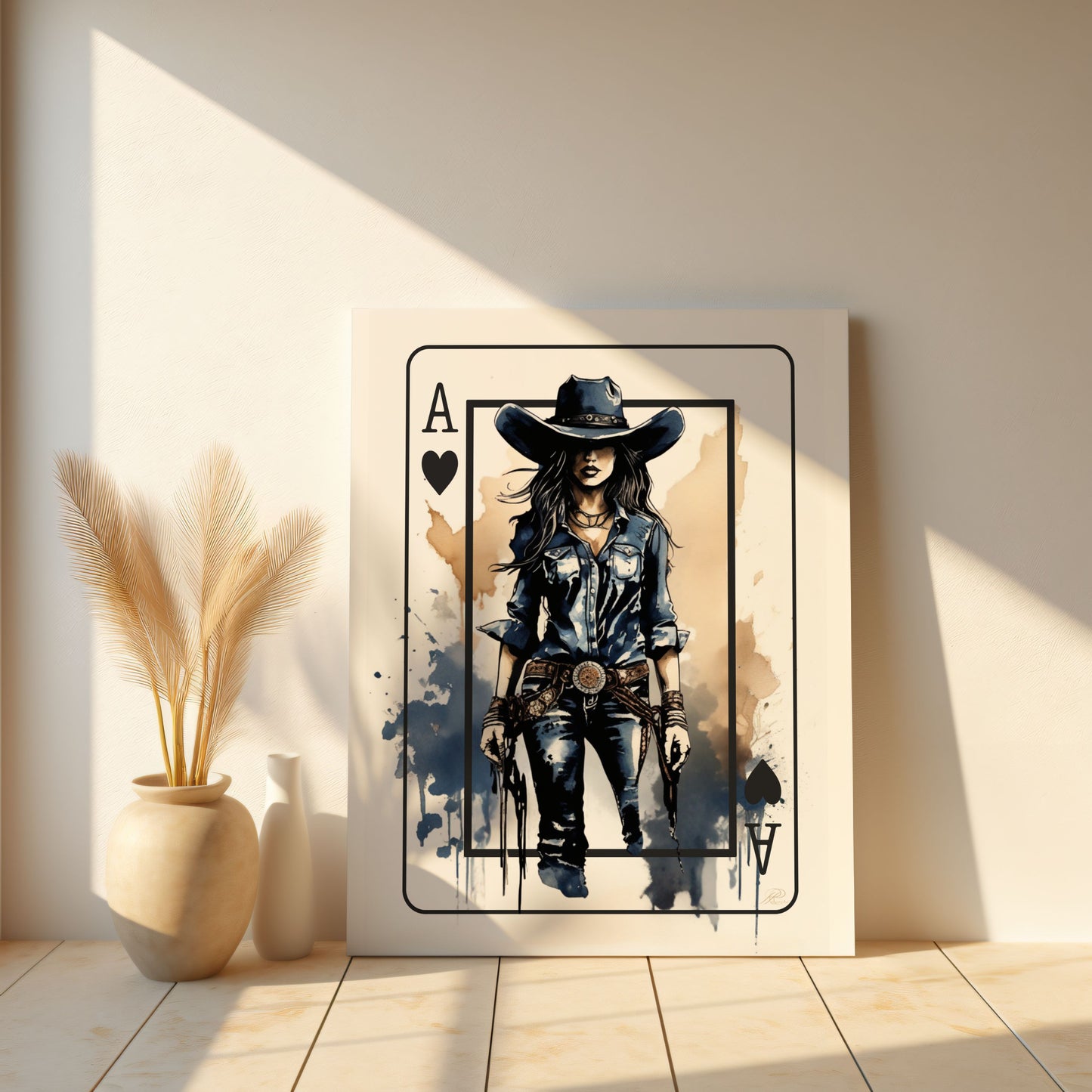 She's The Wild Card | Cowgirl Wall Art Gallery Set of 3