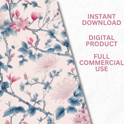 Rustic Cottage Pink and Blue | Watercolour