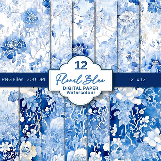 Floral Blue | Watercolour