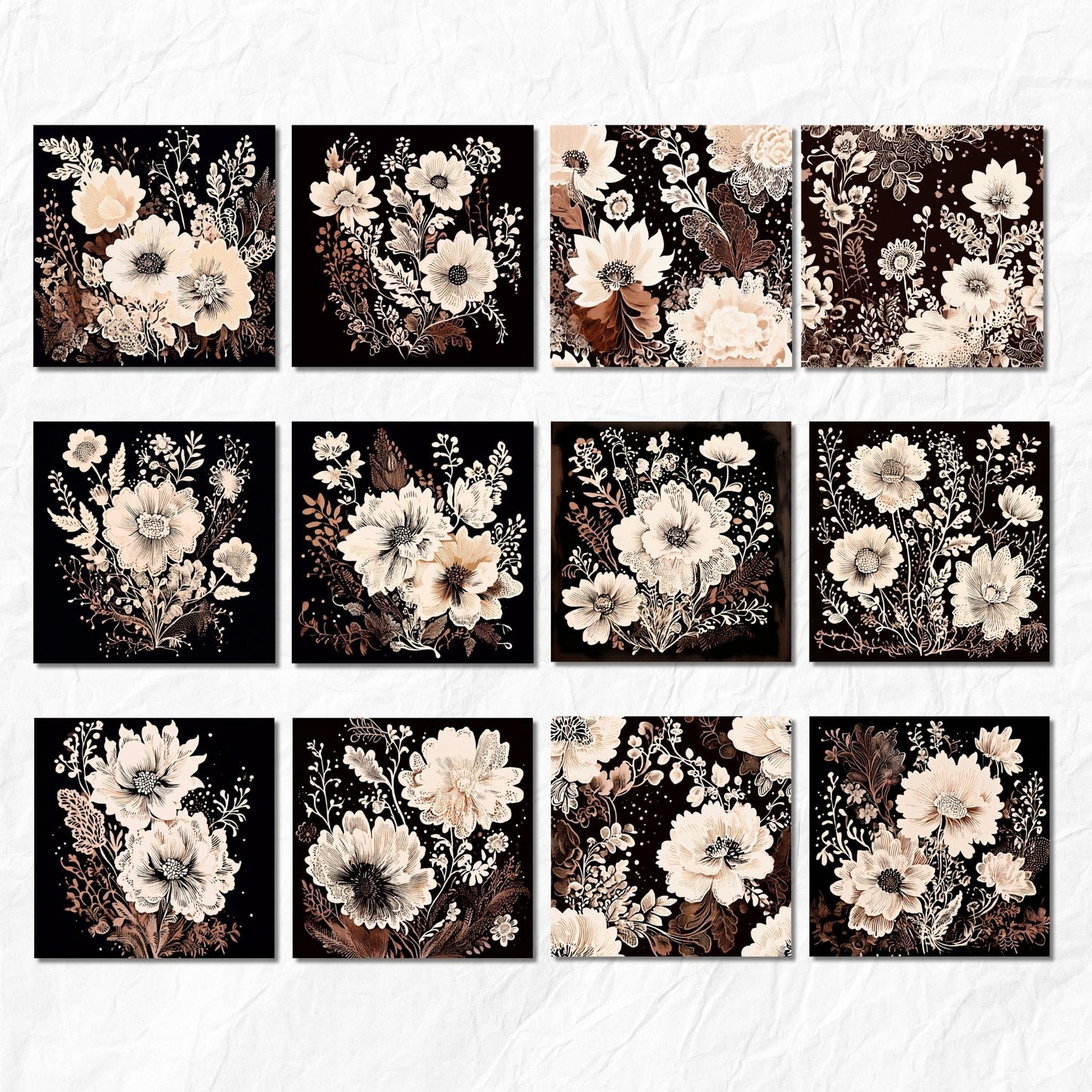 Mocha Mousse Cream and Lace | Watercolour