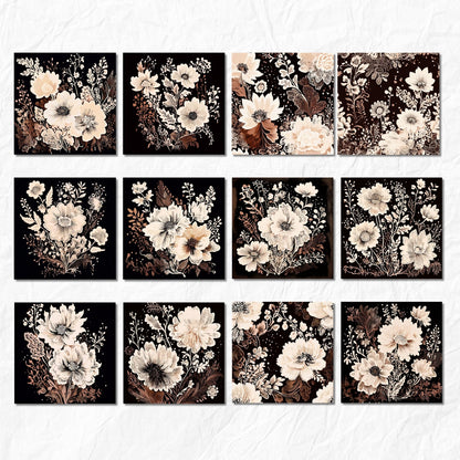 Mocha Mousse Cream and Lace | Watercolour