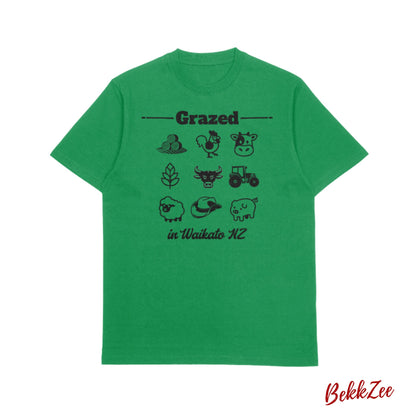 Grazed in Waikato NZ Kids T-Shirt | Black Print