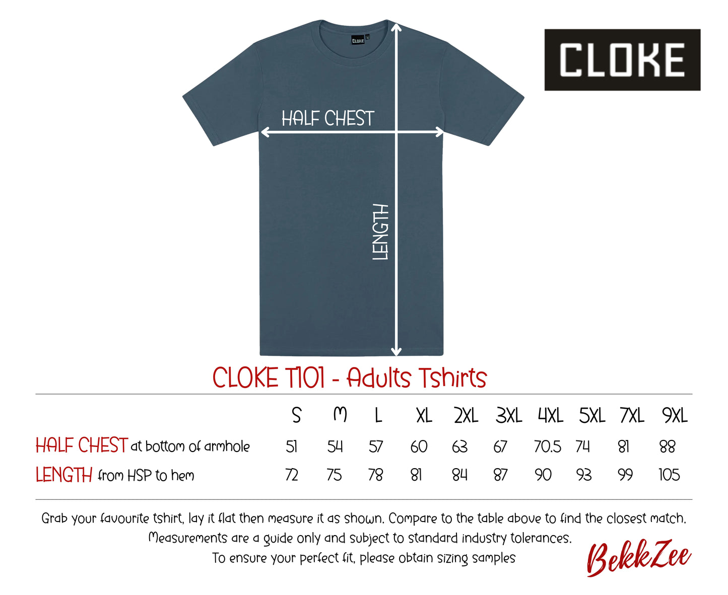 Cloke T101 | Adults T-shirts | Bluestone