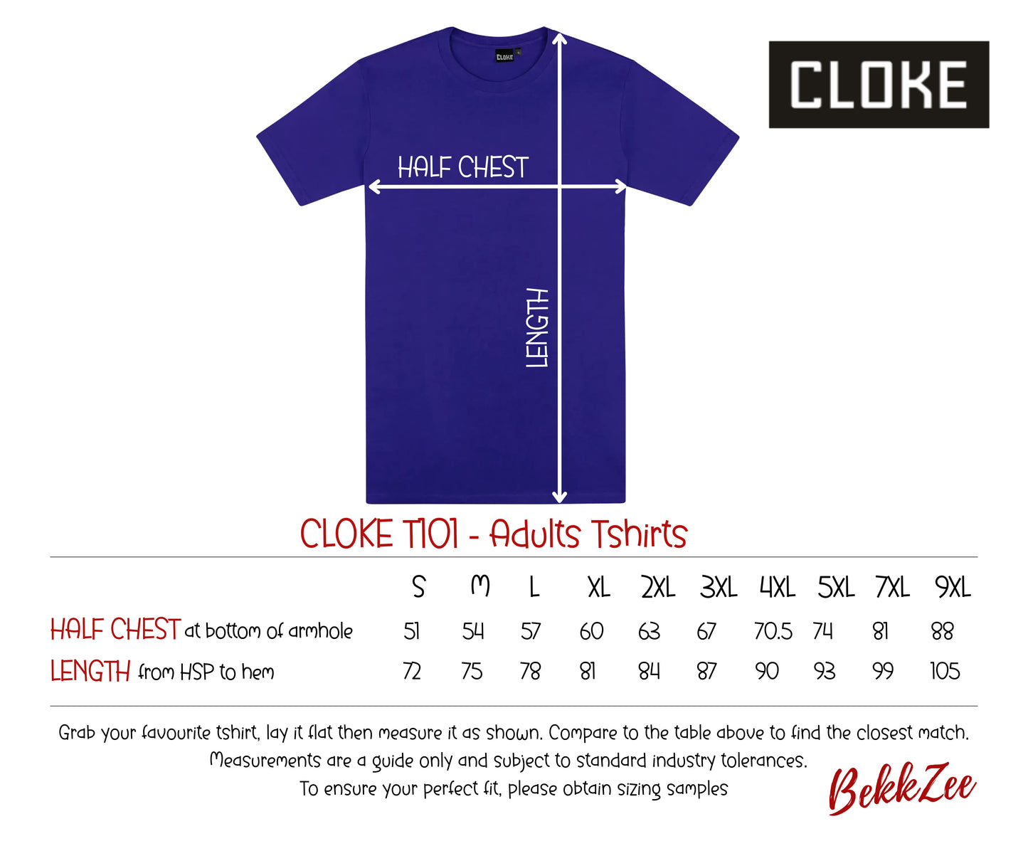 Cloke T101 | Adults T-shirts | Deep Royal