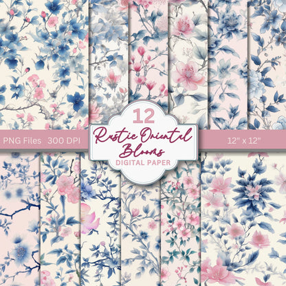 Rustic Cottage Pink and Blue | Watercolour