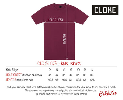 Cloke T102 | Kids T-shirts | Maroon