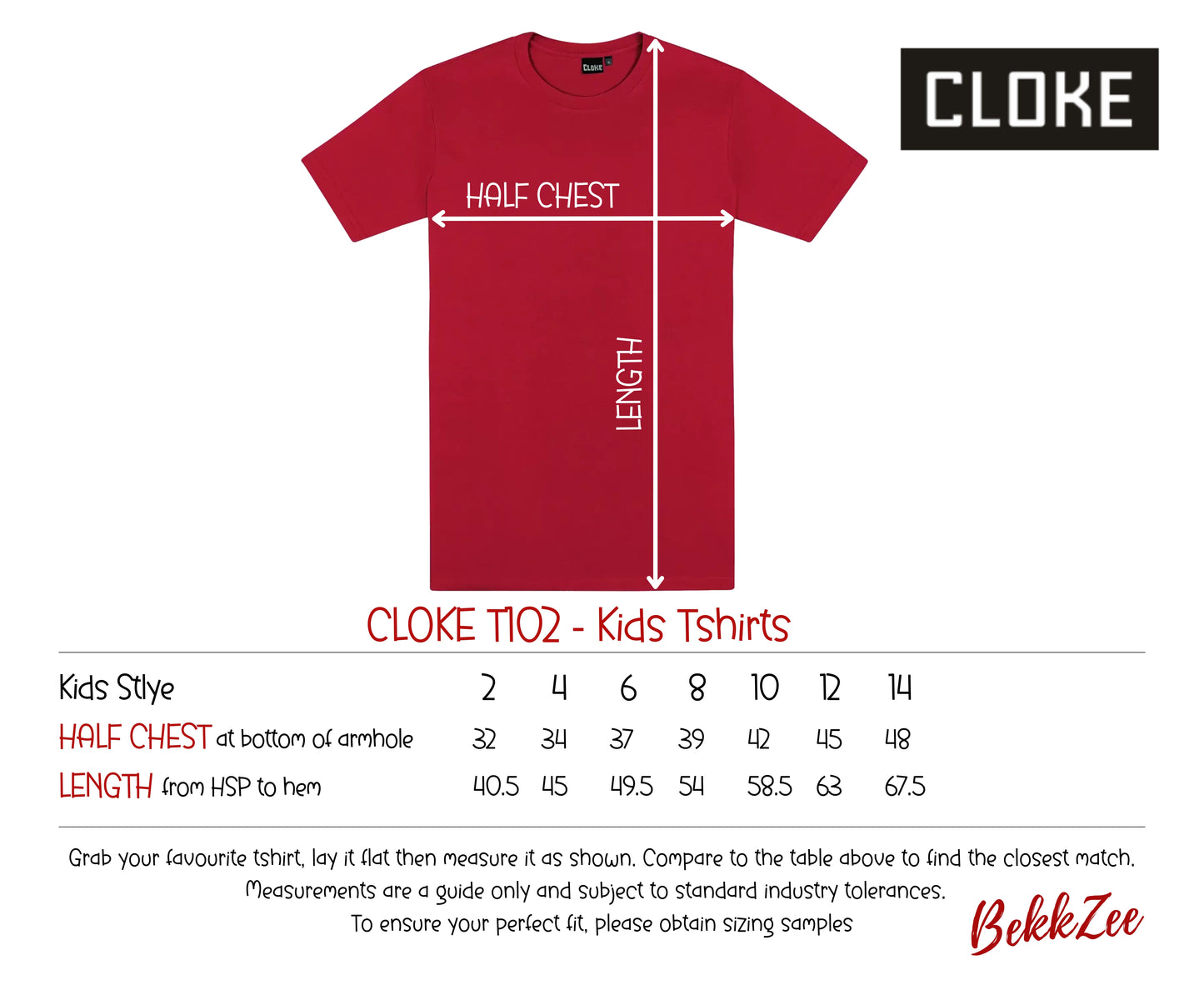 Cloke T102 | Kids T-shirts | Red