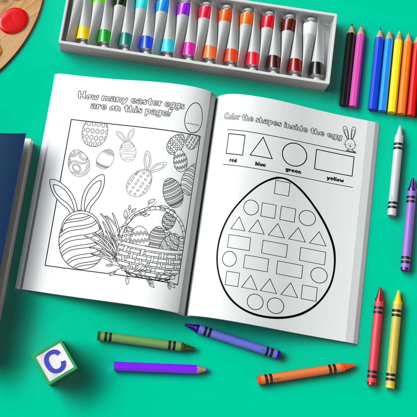 The Great Easter Bunny Counting and Colouring Book - Ages 2 to 5