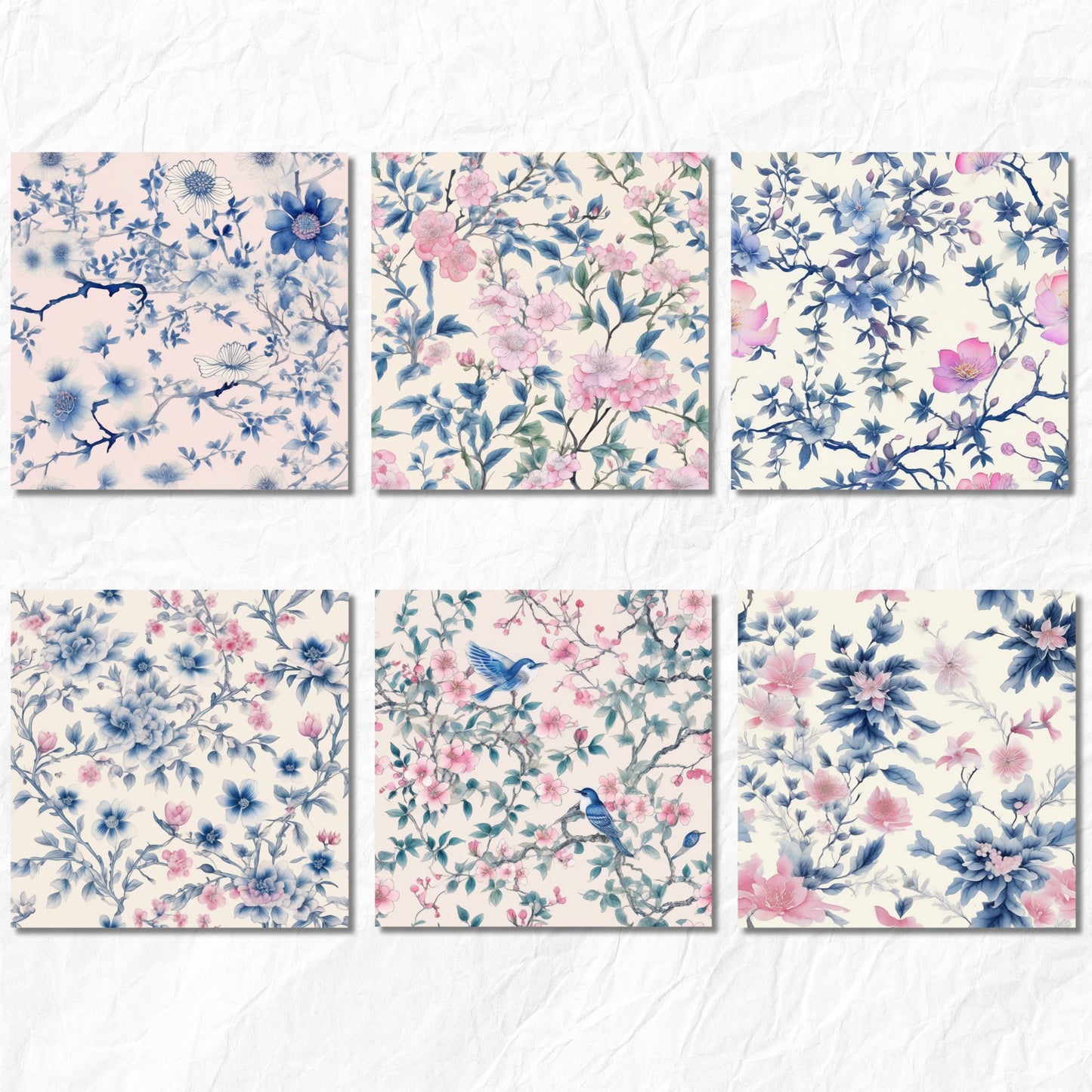Rustic Cottage Pink and Blue | Watercolour