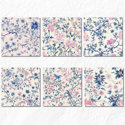 Rustic Cottage Pink and Blue | Watercolour