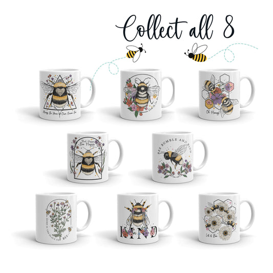 Honey Bee Coffee Mugs | Set of 8